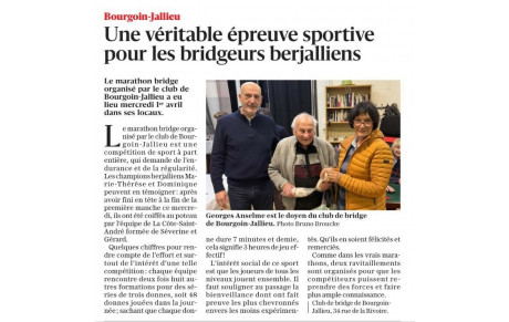 Dauphiné libéré du samedi 4 avril 2026