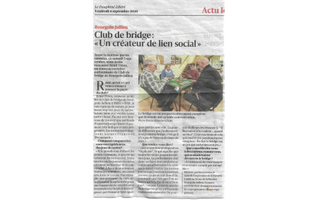 Le Dauphiné Libéré parle du CBBJ